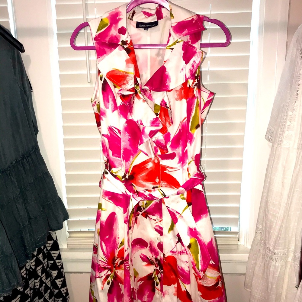 Jones New York Pink Floral Dress